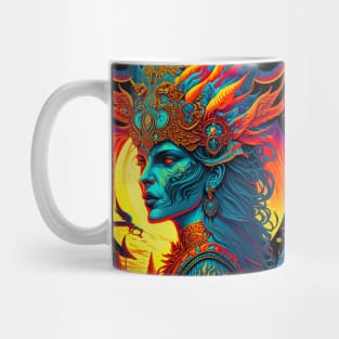 "Psychedelic Haunts: Unique and Colorful Halloween Horrors" Mug